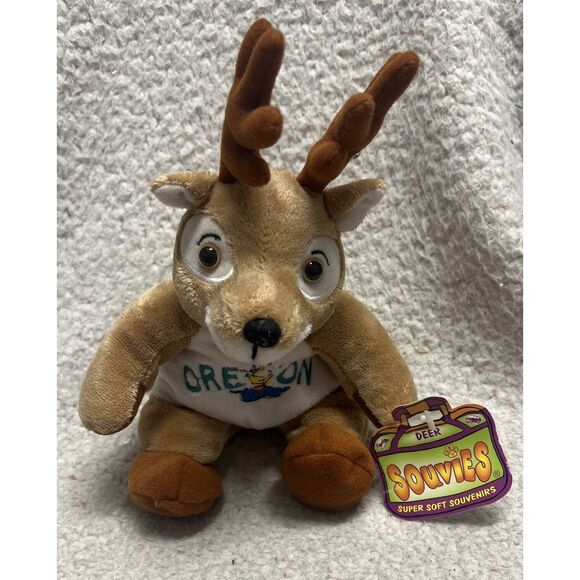 Other - Souvies Deer Oregon Plush Brown 8" Soft Toy Stuffed Animal 2004 Still Has Tag
